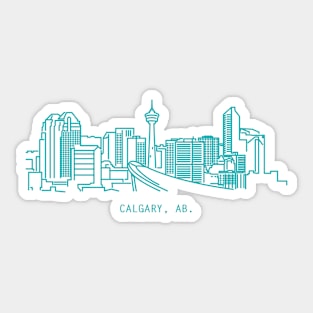 Early 2000's Calgary skyline. Sticker